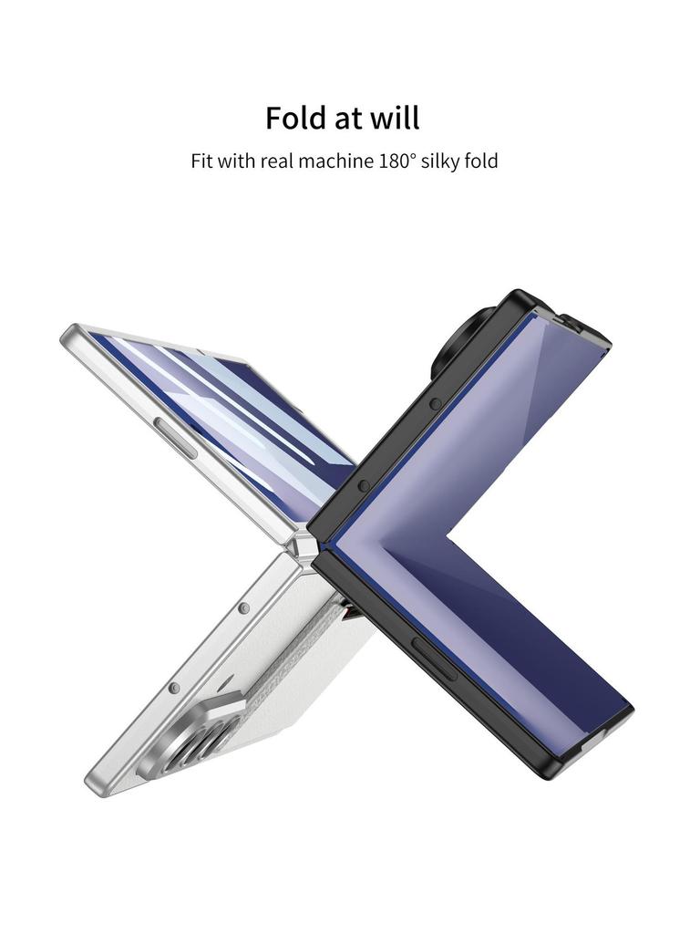 Ультратонкий кожаный чехол для телефона Samsung Z Fold7 с держателем для карт и подставкой