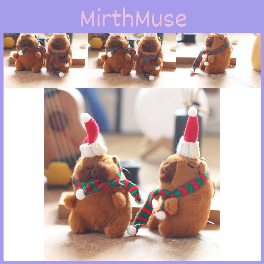 Charming Miniature Capybara Plush Toy Keychain 14cm Perfect For Holiday Cheer