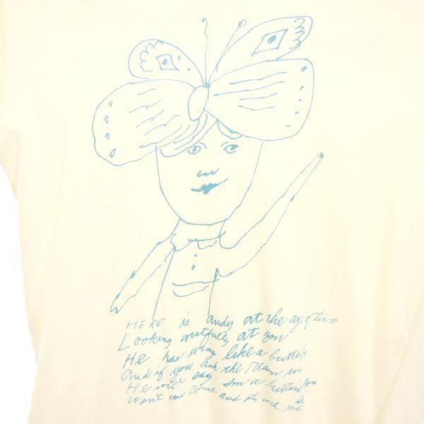 Andy Warhol made in Japan Print Short sleeve T-shirt FREE Beige Women Used