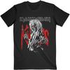 Classic Rock Metal Band Tshirt Iron Maiden Killers Eddie Distressed T-Shirt Black