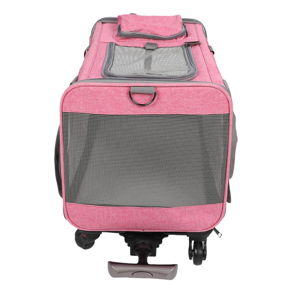 Переноска для кошек Переноска для собак с колесами Телескопическая ручка для ходьбы Регулируемые плечевые ремни На колесиках