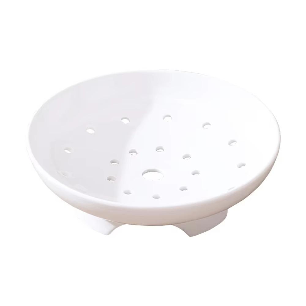 Hollow Porous Ceramic Steamer High-legged Steaming Bowl Universal Food Steaming Dish Egg Custard