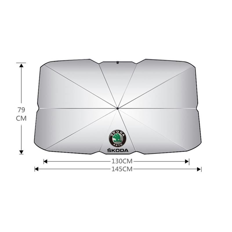 lzapc2 Car Sunshade Umbrella Front Windshield Uv Resistant Folding For Skoda octavia 3 2 superb 3 kodiaq Fabia Kamiq Karoq Accessories
