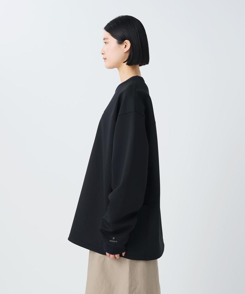 Snow Peak Double Knit Pullover Knit Sweater Cut and Sew Long Sleeve BLACK M CS-26SU007 T-Shirt Men's Women's