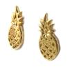 Les Trésors De Lily [P0715] - Gold Plated 'Pineapple' Earrings - 10x5 Mm