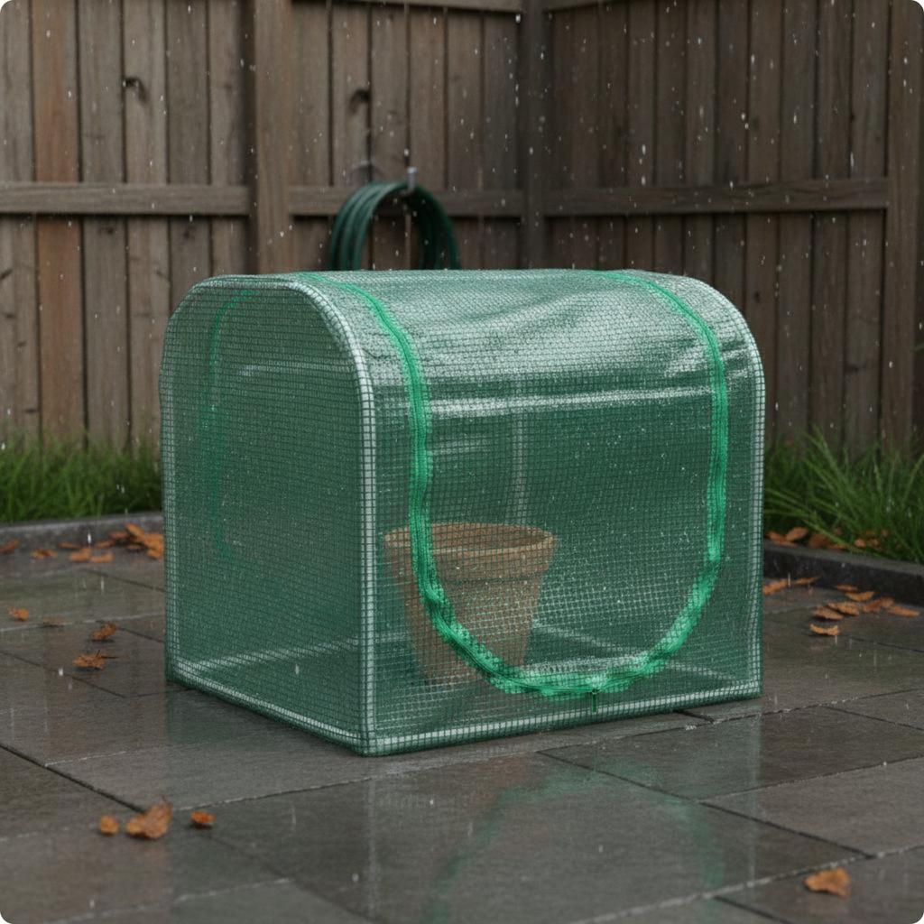 Outdoor Greenhouse Tent Rainproof Portable Mini Greenhouse Zippered Plant Cover Year-Round Plant Tent Easy Entry Zipper