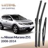 Для Nissan Murano MK2 Z51 2008-2014 2009 2010 Дворники Передние и Задние Щетки Дворников Стеклоочистители Лобового Стекла Оконные Щетки 26"+16"+12"