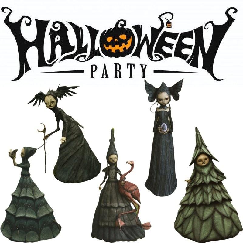 Whimsical Witch Resin Craft For Home And Garden Enhancement During Halloween