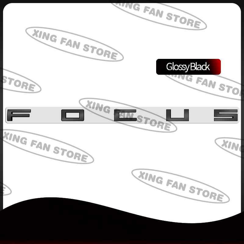 FETG4 Auto Styling For Ford Focus Lettering Emblem Chrome silver Glossy black Red Car Rear Trunk Badge Decal Body Sticker Accessories