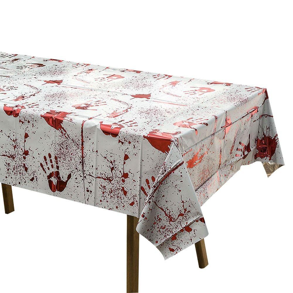 Plastic Material Disposable Tablecloth Rectangular Shape Rectangular Tablecloth Horror Night