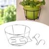 Stainless Steel Hanging Railing Planter Potted Stand Basket Lightweight Plant Rack for Home Backyard