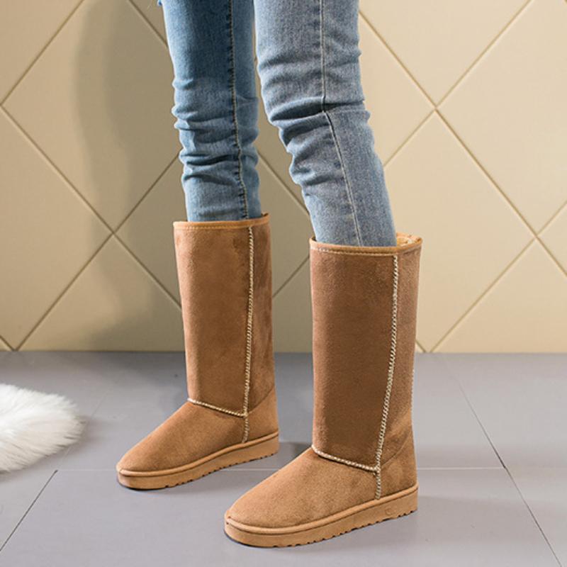 Women Classic Ladies Girls Winter Snow Boots 2024 Waterproof Warm Genuine Leather Fur Australia Plus Velvet Knee High Winter