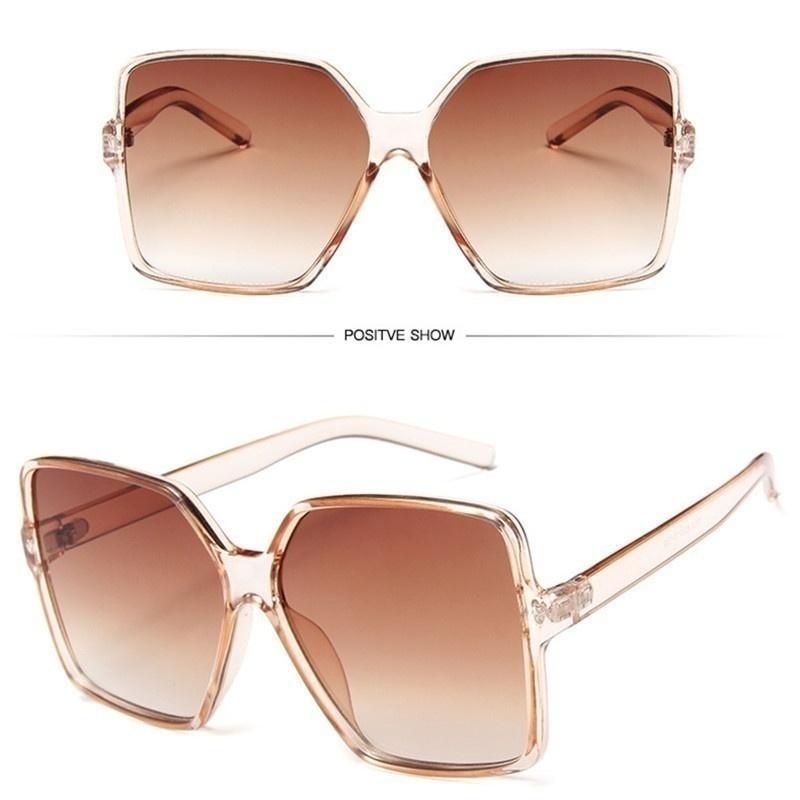 Vintage Square Oversized UV Protection Glasses Men and Women Big Frame Black Sun Goggles Outdoor Use UV400 Protection Eye Protection Riding Hiking