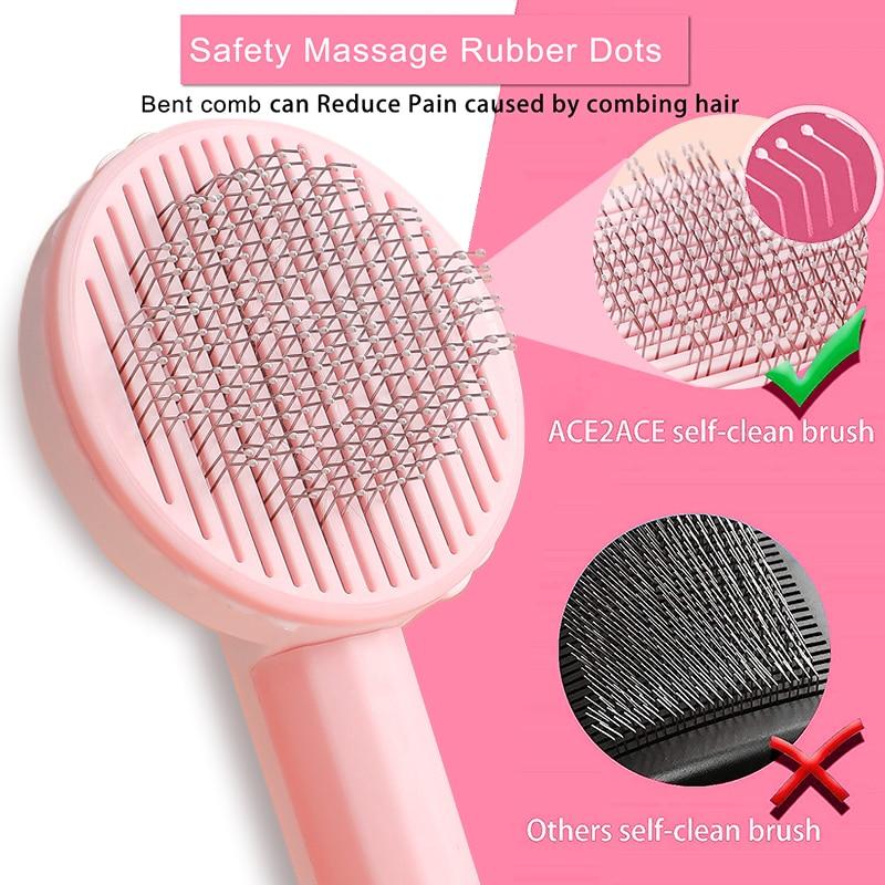 Cat Brush Cat Comb Hair Removal Brush Grooming and Care Cat and Dog Universal Hair Trimmer Massager for Cats Pet Accessories