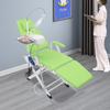 Steel Dental Chair,Green Rectangular Portable Folding Mobile Chair Freestanding for Hospitals,Beauty Parlours