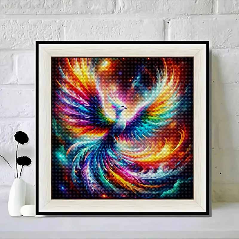 New Arrival 5D DIY Full Circle Diamond Painting "Colorful Phoenix" Embroidery Cross Stitch Home Decor Gift