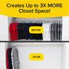 RUBY Space Triangles Closet Organizer Hanger Hooks Create Up To 3X More Storage Space Vertically Stack 18 Pack Easy To Use