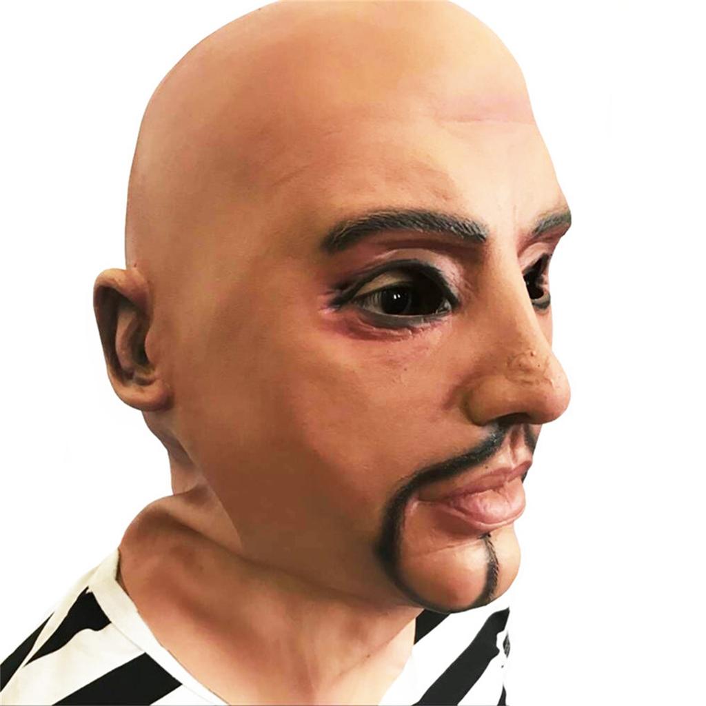 Жуткая вечеринка, новинка, костюм на Хэллоуин, латексная маска на голову, реалистичное человеческое лицо (Сильный мужчина)