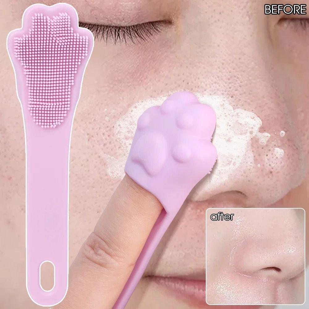 Blackhead Nose Brush Silicone Face Washing Brush Soft Facial Nasal Scrub