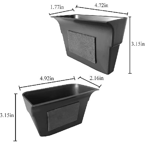 Vesul 4PCS Door Grab Tray Door Organizer Compatible With Ford Explorer 2024 2025 Armrest Phone Container Handle Ert ABS Tray Storage Box Glove