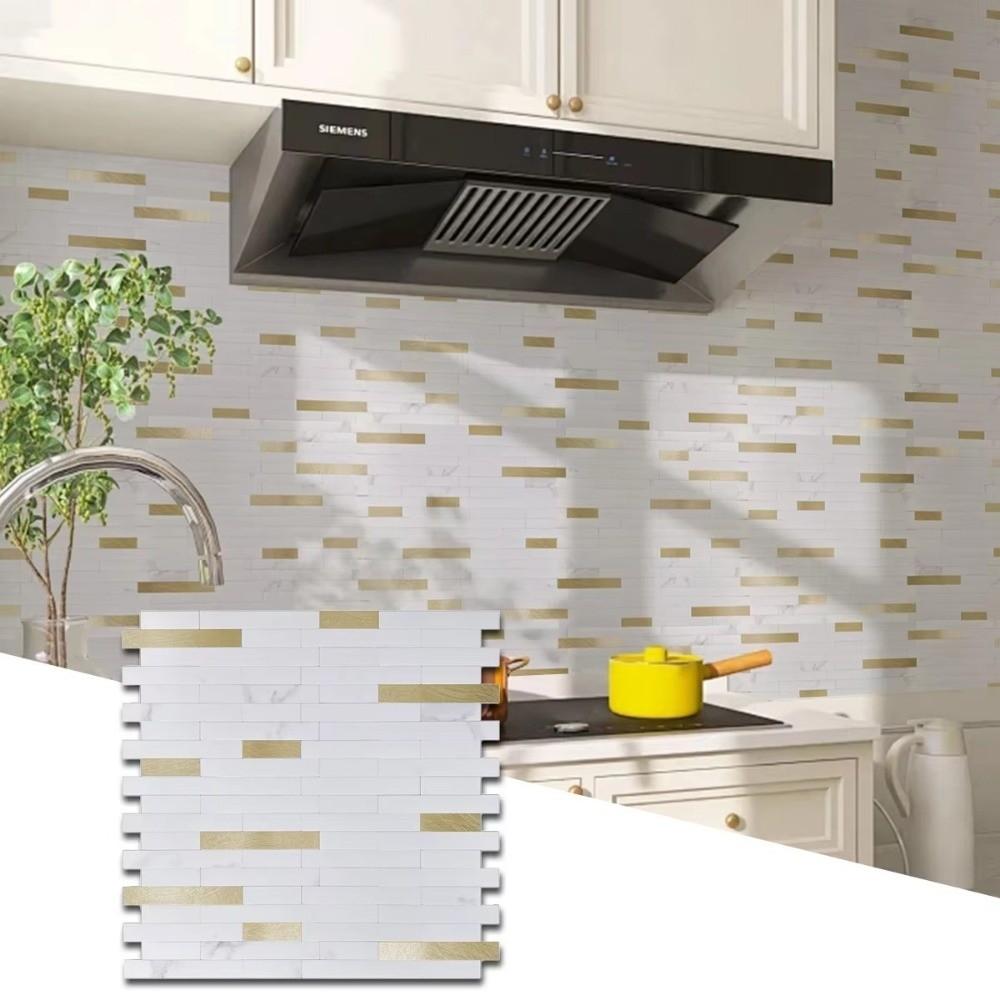 Waterproof 3d Tiles PVC Wall Panels New Marble Tile For Bedroom Living Room