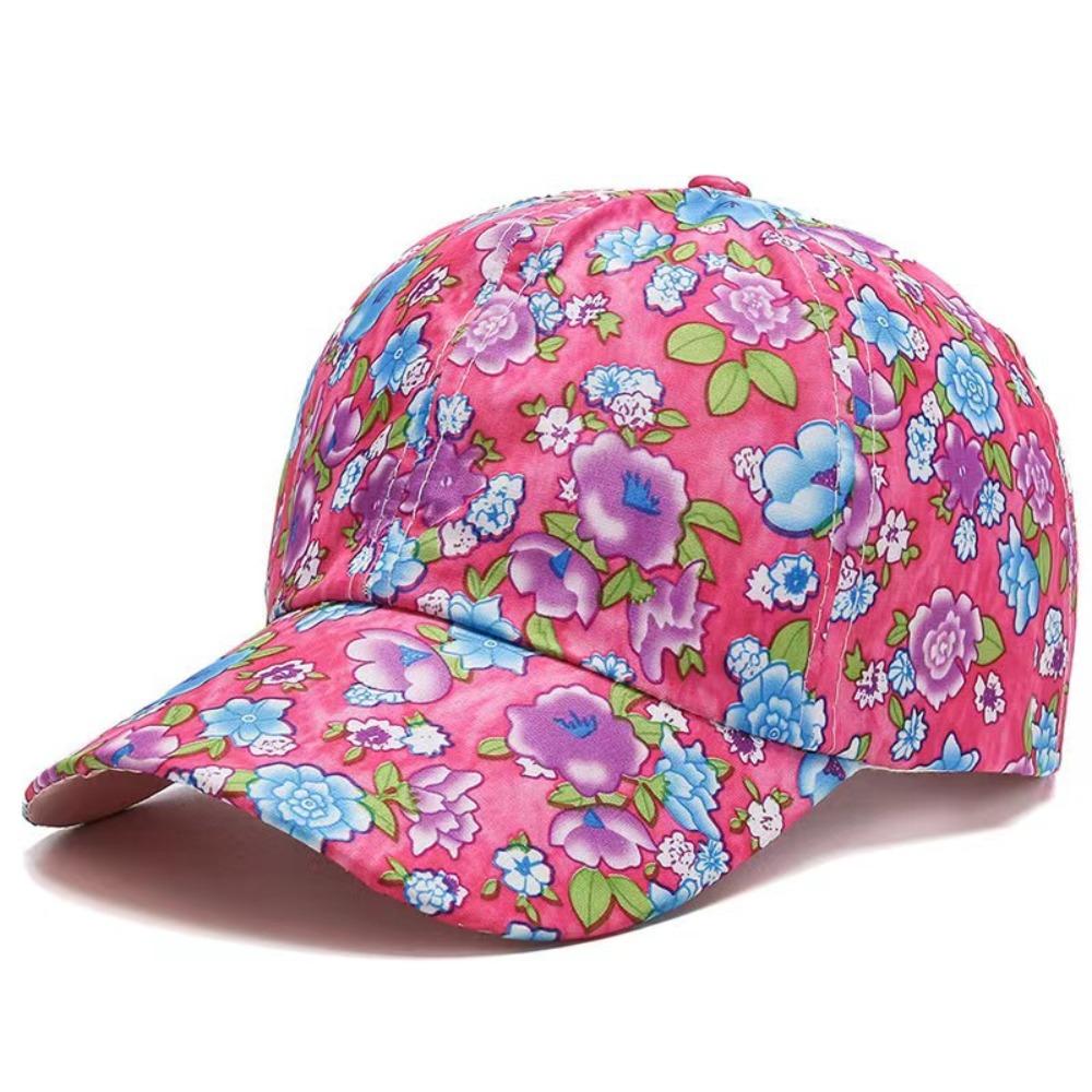 Хлопковые бейсболки с цветочным принтом, дышащие элегантные козырьки, модная женская фуражка