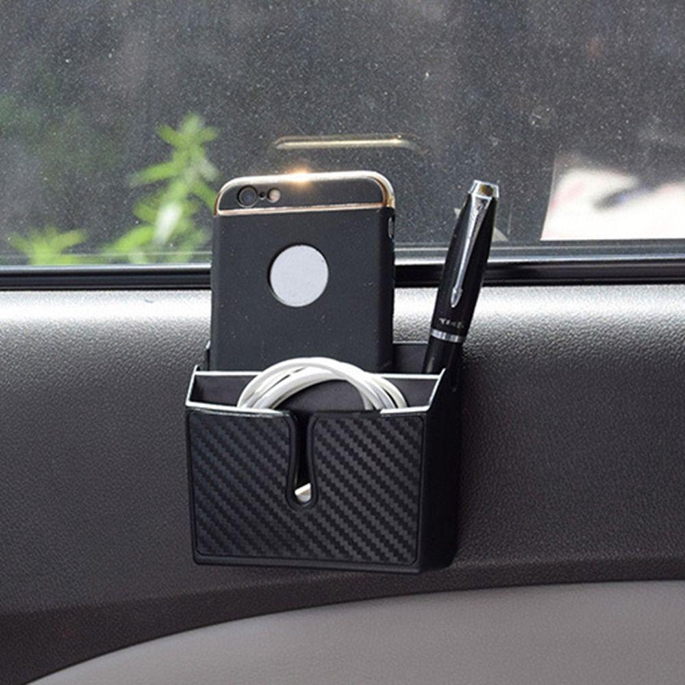 PVC Mobile Phone Organizer Box Removable Dashboard Tidy Hanging Bag New Car Storage Bag Car