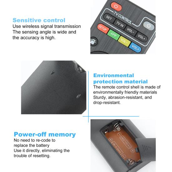 Пульт дистанционного управления Эргономичный дизайн Высокая чувствительность Компактный Универсальный пульт дистанционного управления для ТВ для дома