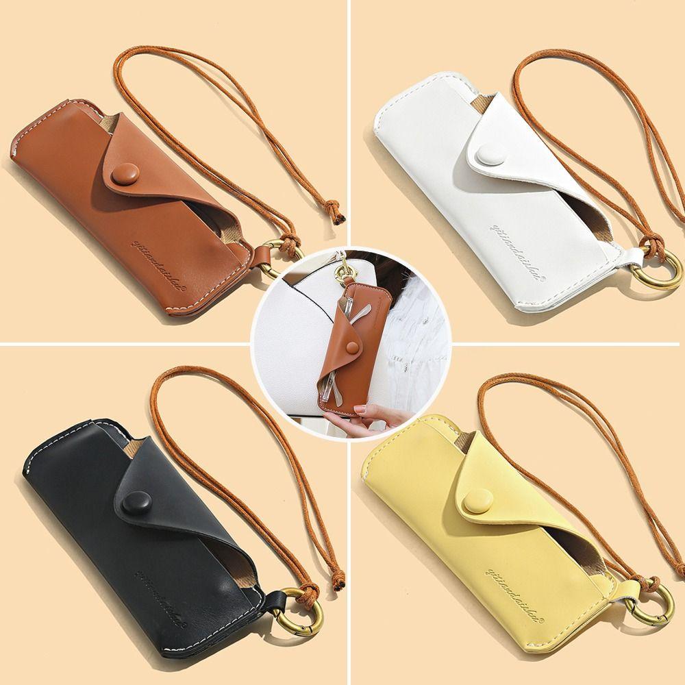With Hanging Rope Sunglasses Cases Snap-fastener Eyewear Protector Eyeglass Pouch Boys Girls