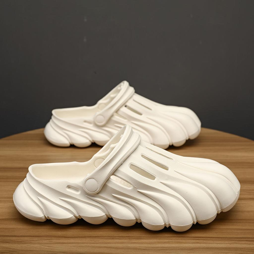 Fashion Kidmi Trendy Men's Slippers Summer Men Shoes Men's Flat Sandals EVA Waterproof Beach Cloud Slippers Casual House Bathroom Slides