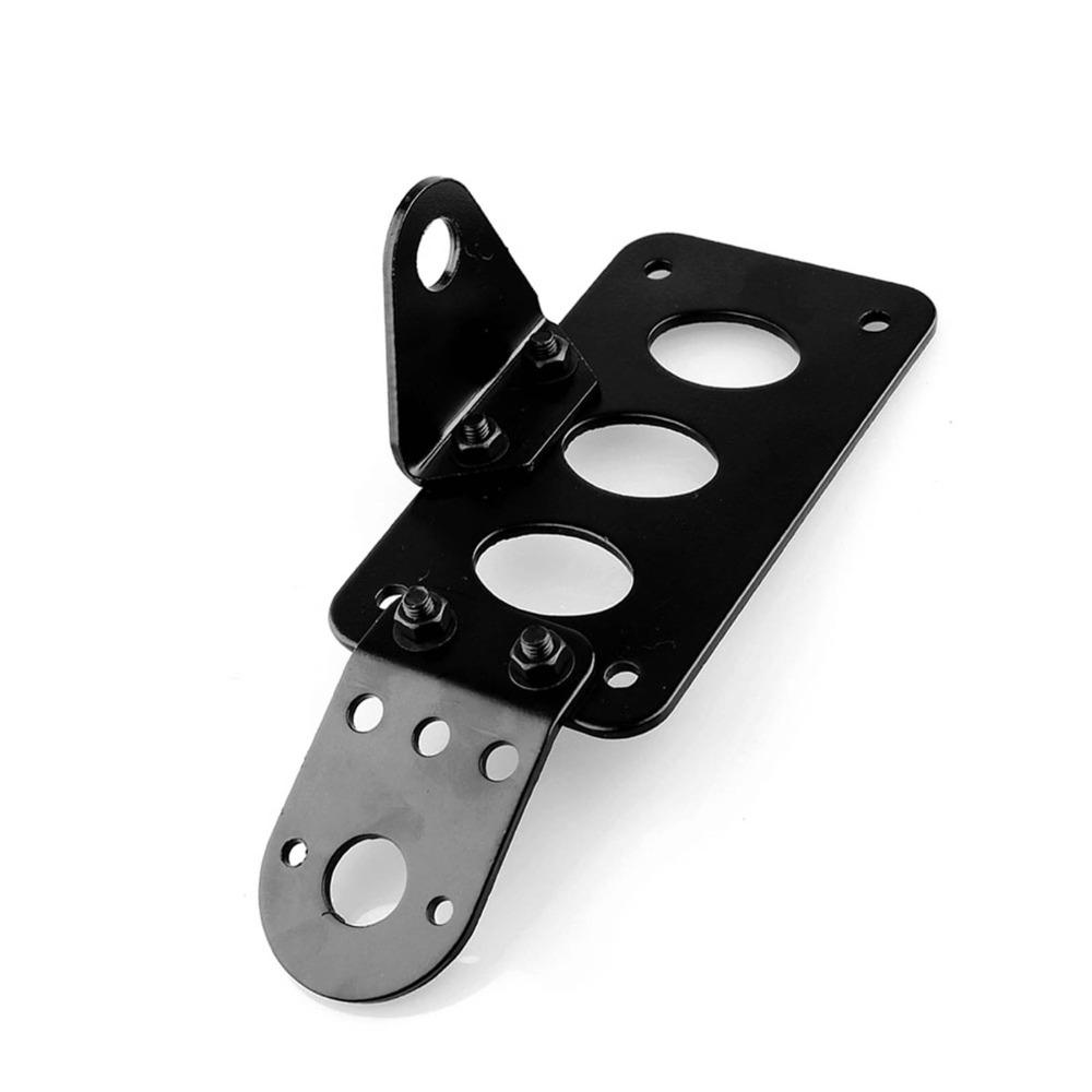 Black Side Mount License Plate Bracket Universal License Plate Bracket  For Motorcycles