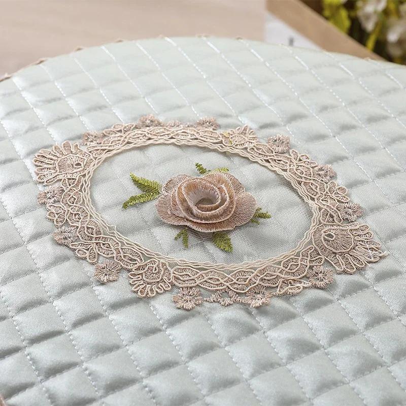 4 сезона Золотой бархатный туалетный комплект из трех предметов кружевная ткань молния стиль высококачественная подушка для сиденья унитаза чехол для подушки для сиденья унитаза