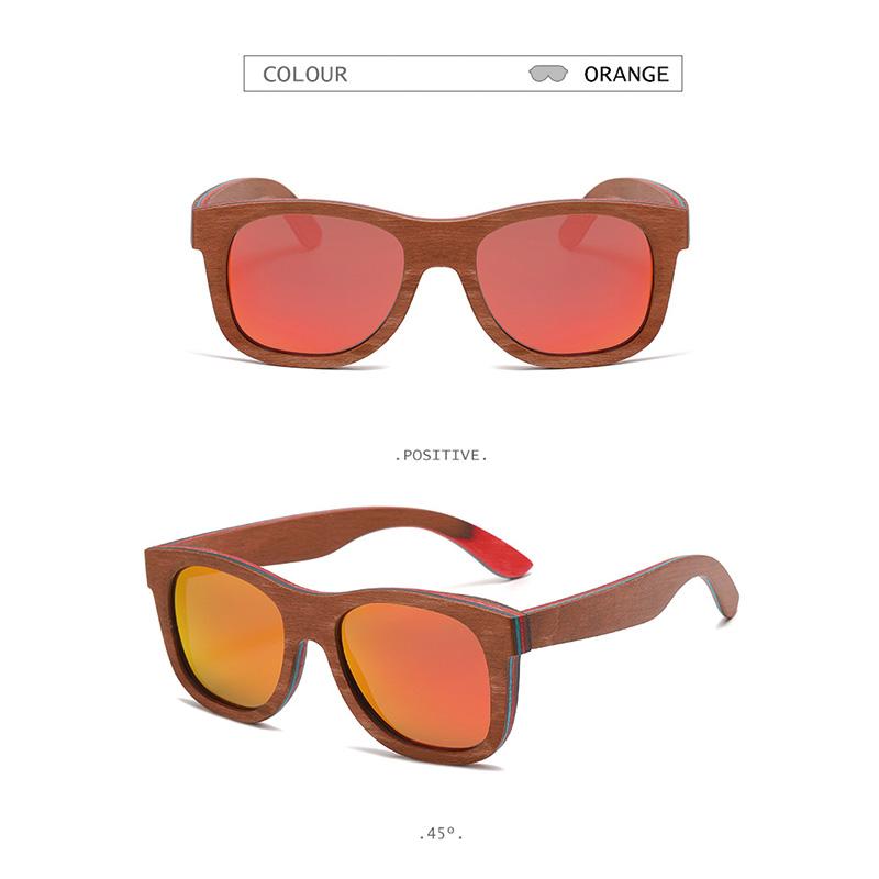 XUEDIAO Handmade Wooden Bamboo Polarized TAC Lenses UV400 CE Sports Sunglasses for Men and Women