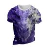 Men‘s T-Shirts 3D Dragon Print Short Sleeve Casual O Neck Pullover Street Outdoor Tops Tee Outdoor Sportshirt Oversized Clothing