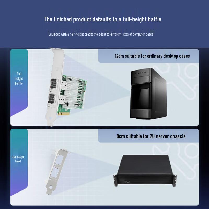 LR-LINK PCIe 10 Gigabit Fiber Optic Server Network Card (CN version)