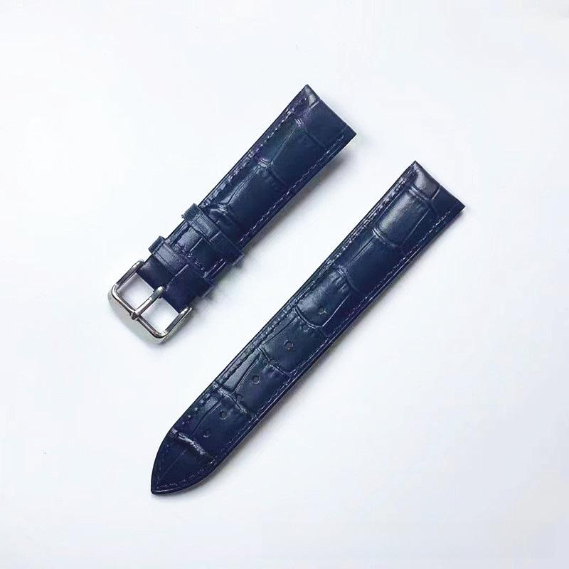 Ремешок для часов из натуральной кожи с бамбуковым тиснением, с застежками-пряжками и «бабочка», универсальный размер для мужчин и женщин.