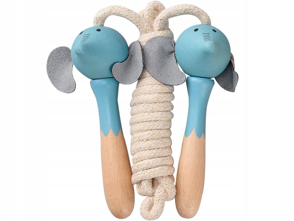 Jump Rope With Wooden Handles (Jungle Animals)