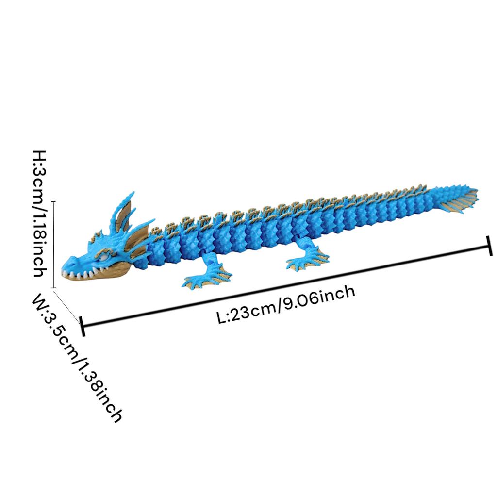 3D Printed Toys Divine Dragon Ornament Desktop Ornament 3D Animals Home Office Craft Printed Figures Christmas Gifts
