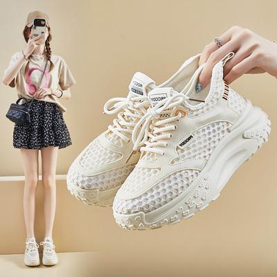 Новые женские кроссовки для пап, летние студенческие кроссовки для бега, спортивная повседневная обувь, сетчатые дышащие