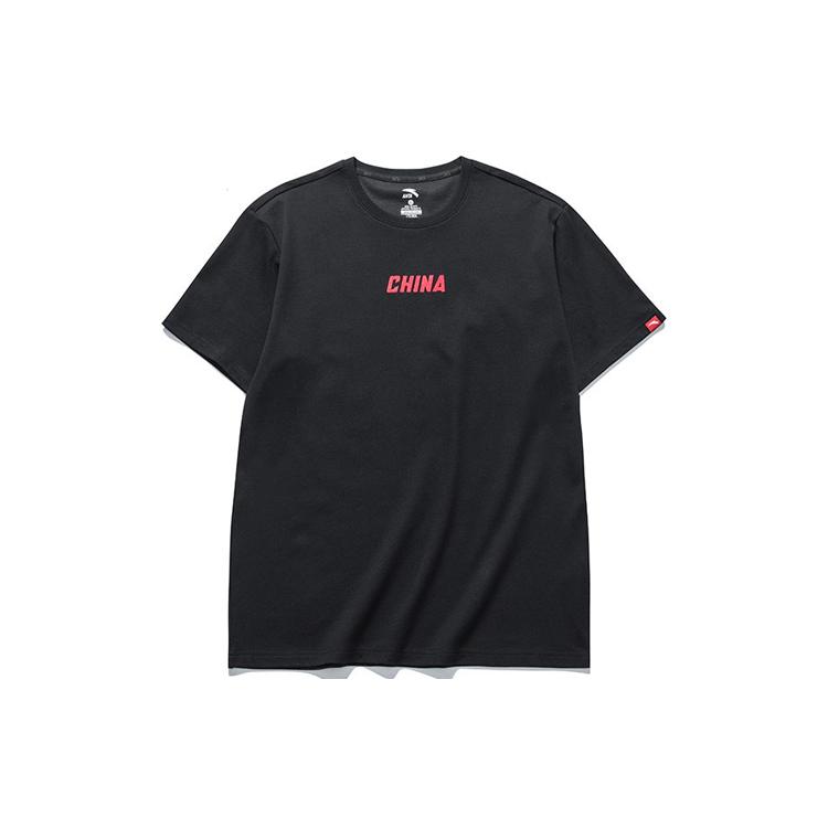ANTA Variety Training Collection T Shirts Men's Black Crew Neck Moderate Straight Fit 952127121-6