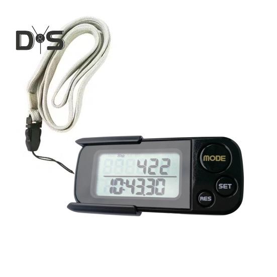 Шагомер для ходьбы 3D с зажимом и шнурком, память на 30 дней, простой счетчик шагов с ЖК-дисплеем, точный фитнес-трекер для мужчин и женщин