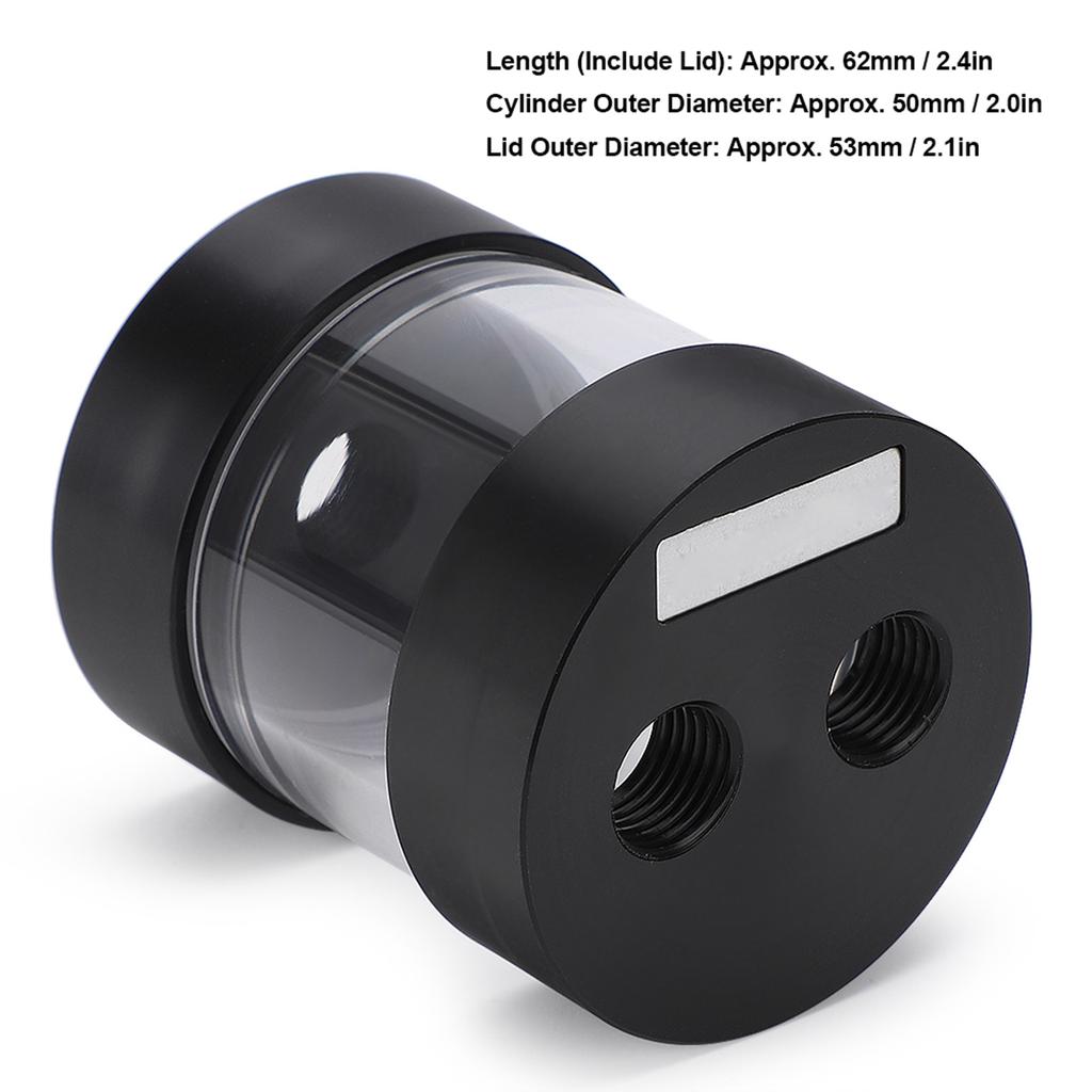 3 Holes Cylindrical Water Cooling Tank Computer Water Tank Replacement Computer Accessory