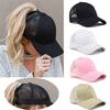 Fashion Women Ponytail Baseball Cap Snapback Hat Messy Bun Mesh Hat Sport Sun Hat
