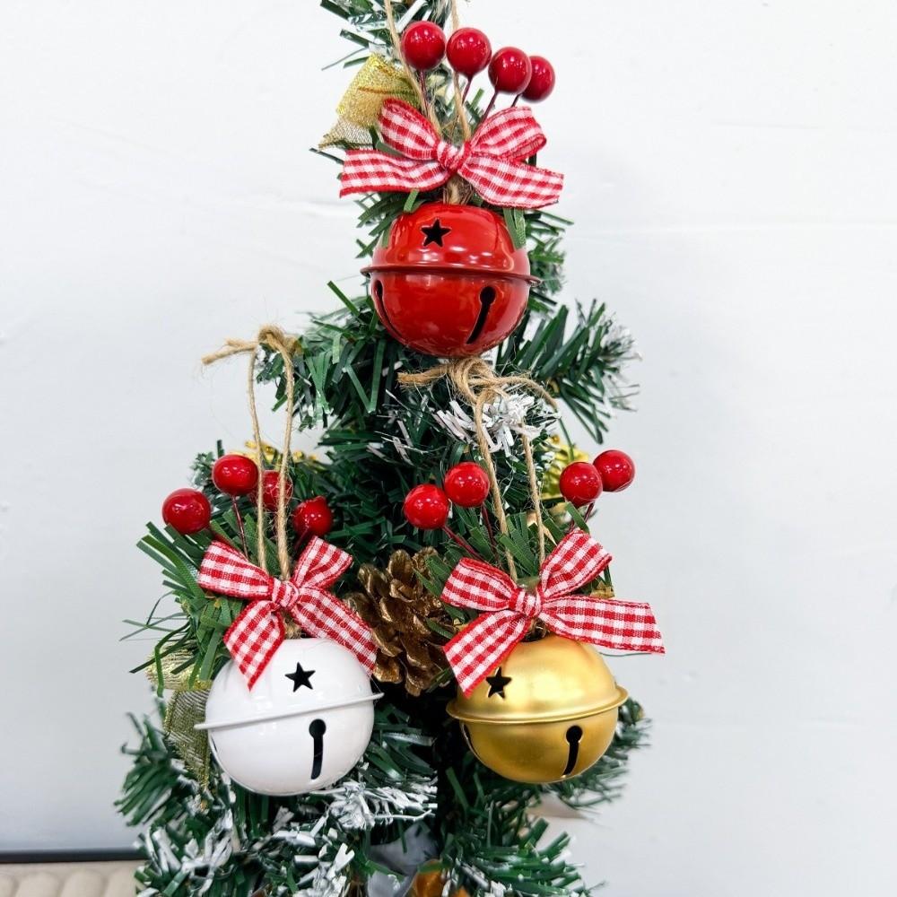 4pcs DIY Xmas Tree Ornaments Red Berry Christmas Decoration Christmas Hanging Bells  Home Decor