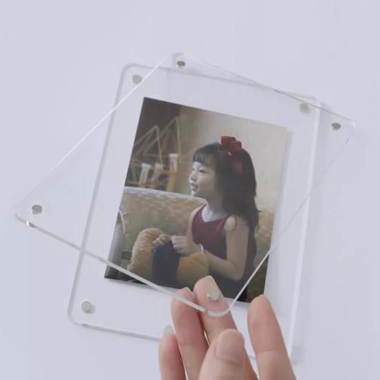 Acrylic Magnetic Photo Frame Double-Sided Clear Picture Display Frame Refrigerator