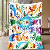 Soccer Player in Action 2 Theme blanket Lightweight Warm Flannel Blanket Decorative Throw Blanket for Home Decoration