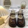 Vintage Lace Japanese Mary Jane Small Leather Shoes Women's 2025 Summer New Platform with Skirt Jk Lolita Single Shoes
