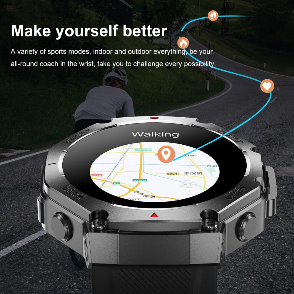 Новые Смарт-часы с GPS для спорта Мужские PK Amazfit T-Rex 3 Bluetooth-звонок Умные часы Компас Фитнес на открытом воздухе Монитор здоровья Браслет