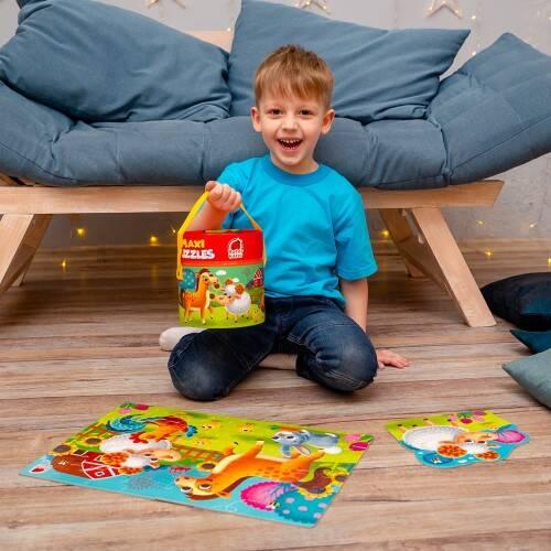 Gra Edukacyjna Maxi Puzzle 2W1 Farma Obrazki Układanka Roter Kafer