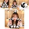 Lovable Real-life Panda Plush Keychain Cute Bear Stuffed Toy Gift
